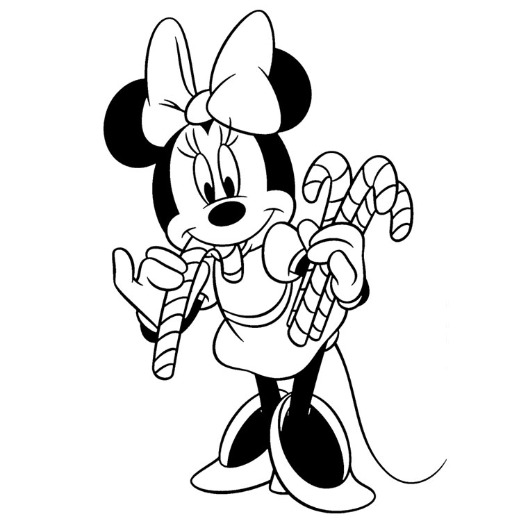 Coloriage Minnie Disney - Alphabet disney à imprimer