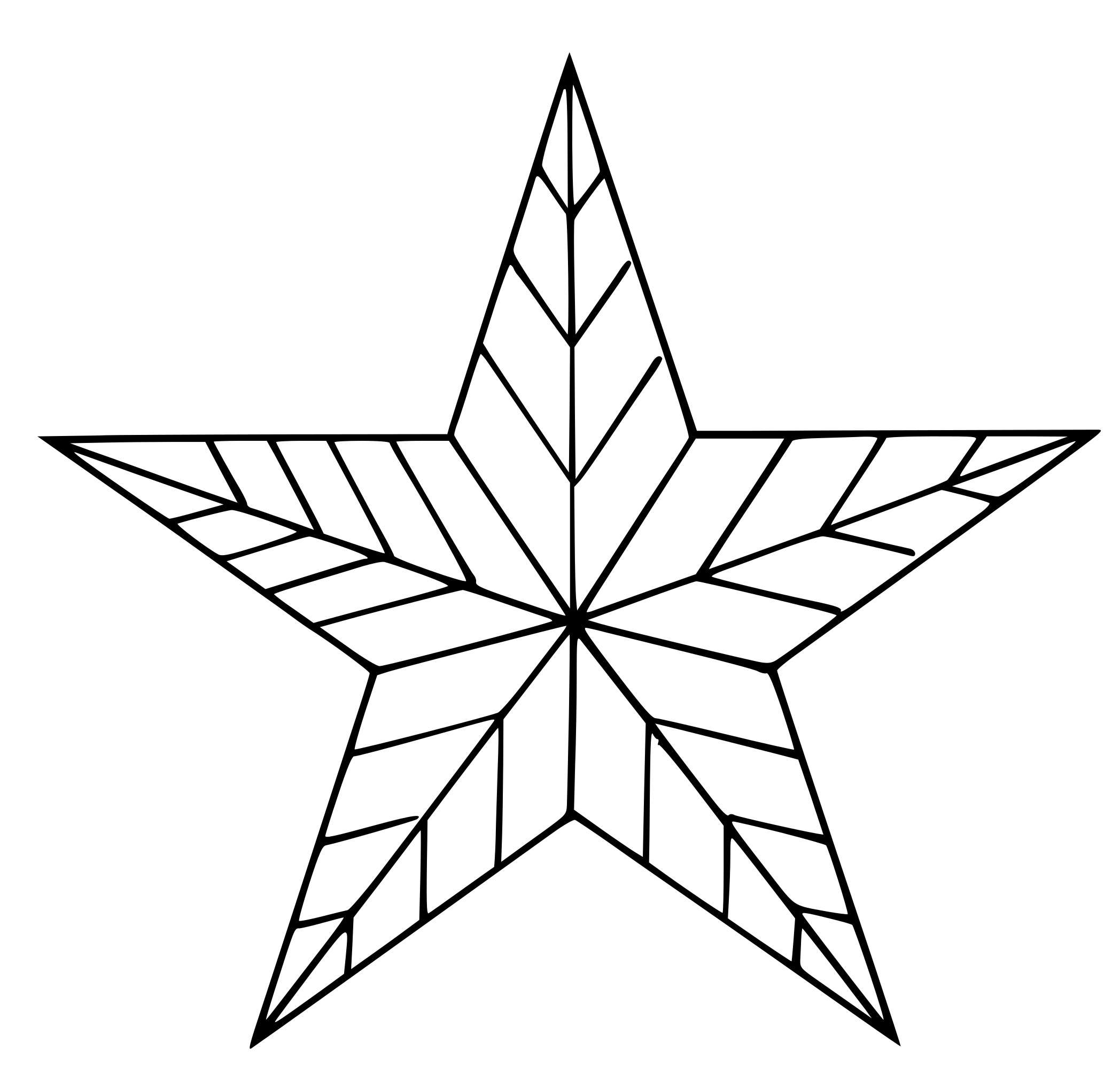 Coloriage Modèle Étoile De Noël - Étoile à imprimer