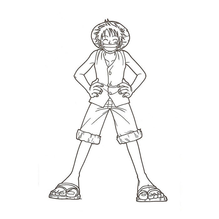 Coloriage Monkey D Luffy Onepiece - One piece à imprimer