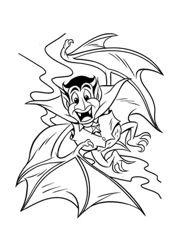Coloriage Monsieur Chauve Souris - Halloween chauve souris à imprimer