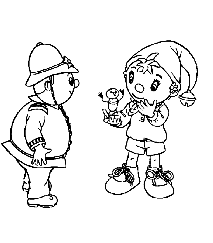 Coloriage Monsieur Le Gendarme Et Oui Oui - Oui oui à imprimer