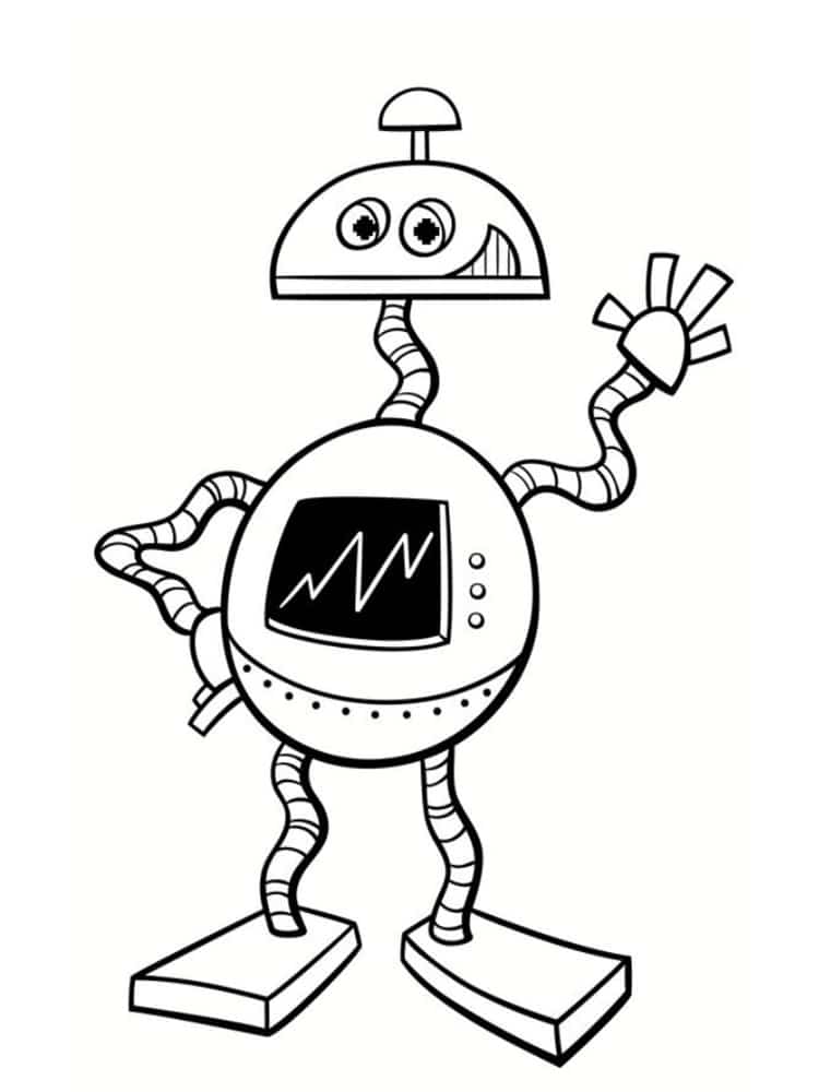 Coloriage Monsieur Robotique - Robot à imprimer