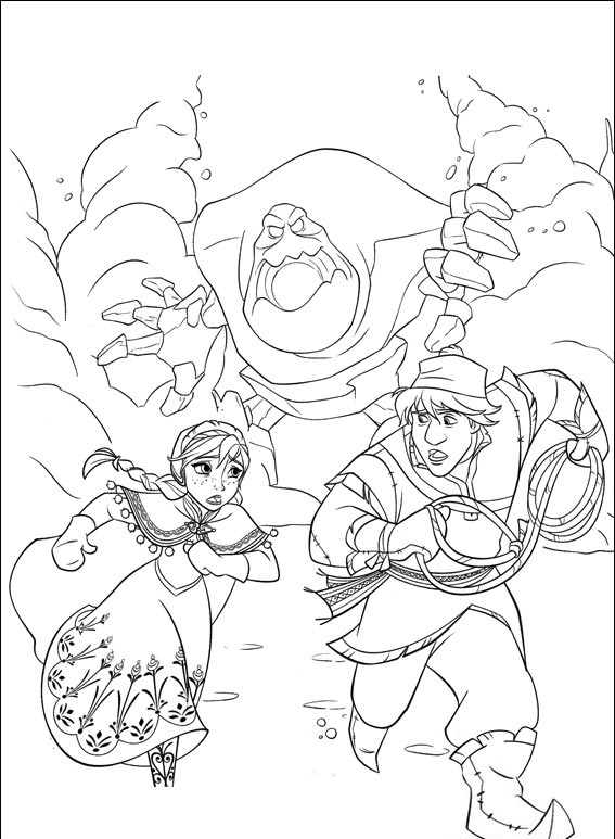 Coloriage Monstre Des Neiges - La Reine des neiges à imprimer