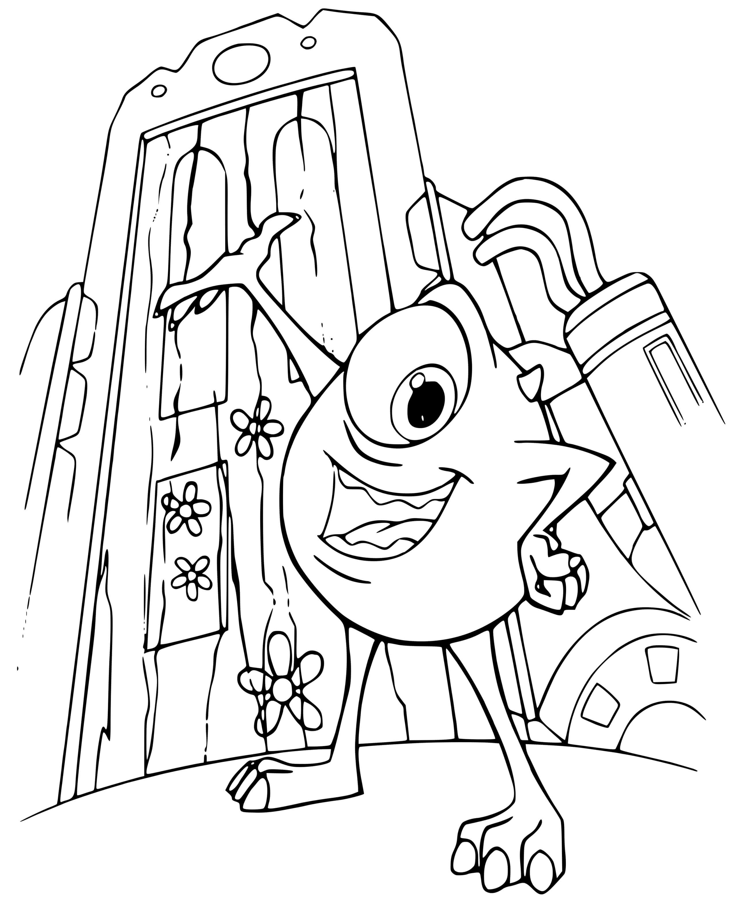 Coloriage Monstropolis Une Petite Ville De Monstres - Monstres et Cie à imprimer