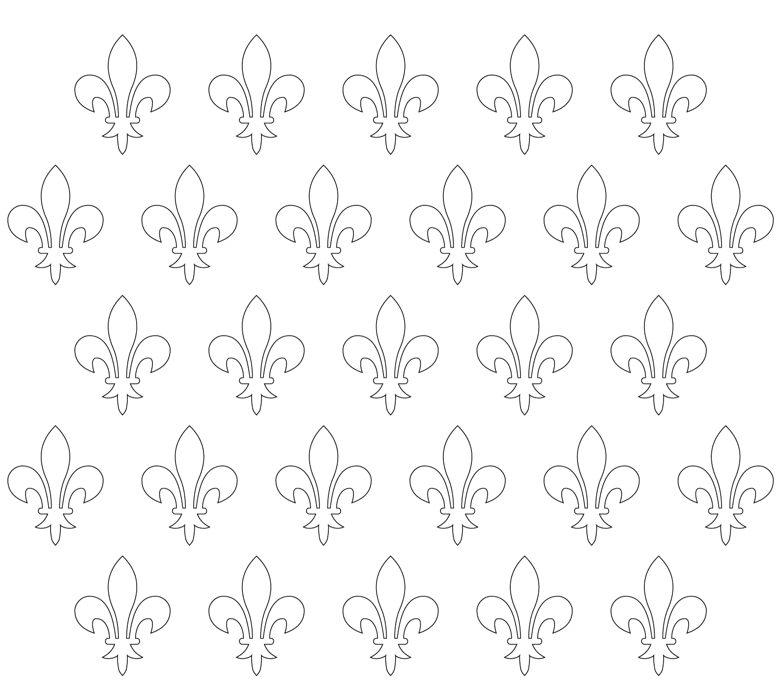 Coloriage Motif De Fleur De Lys - France à imprimer