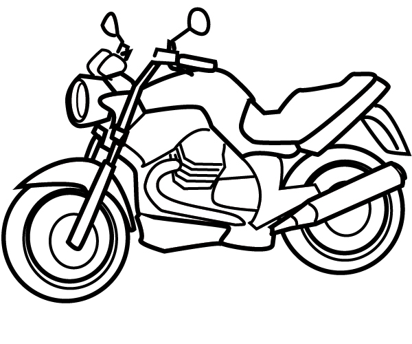 Coloriage Motocycliste en action sur sa moto sportive - Garçon à imprimer