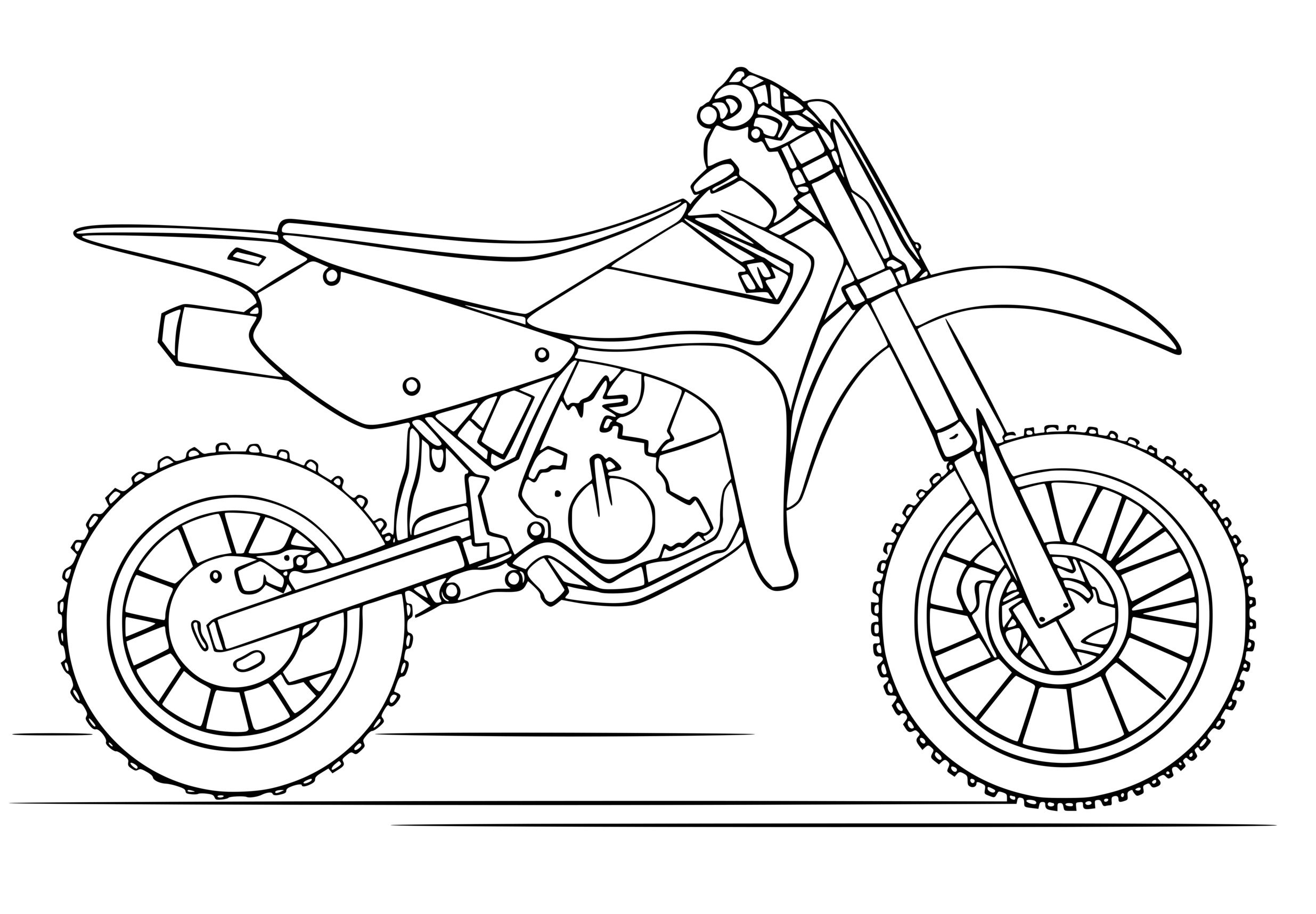 Coloriage Moto Cross Tout Terrain - Motocross à imprimer