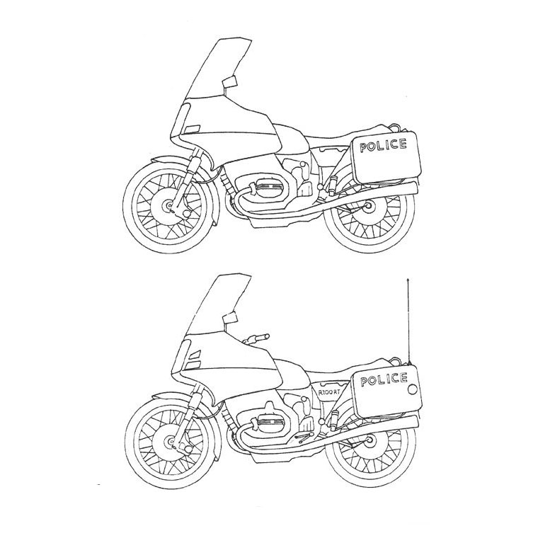 Coloriage Moto De Police - Voiture de police à imprimer