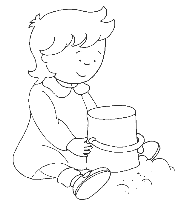 Coloriage Mousseline La Petite Sœur De Caillou A 2 Ans - Caillou à imprimer