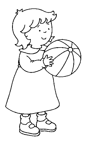 Coloriage Mousseline La Petite Sœur De Caillou - Caillou à imprimer