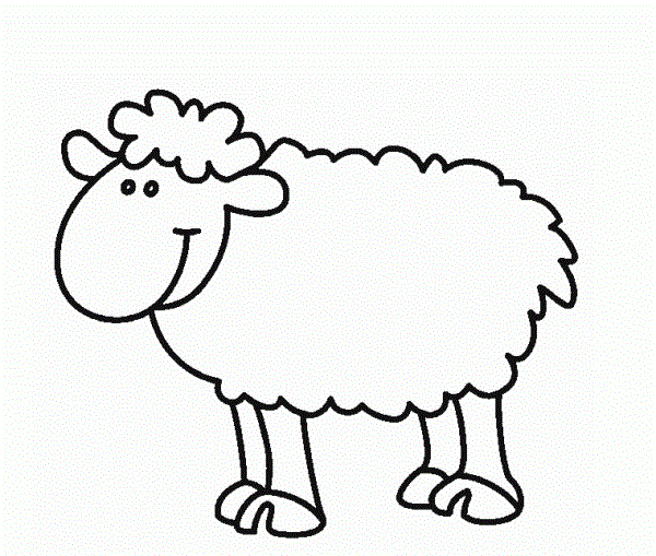Coloriage Mouton Facile - Mouton à imprimer