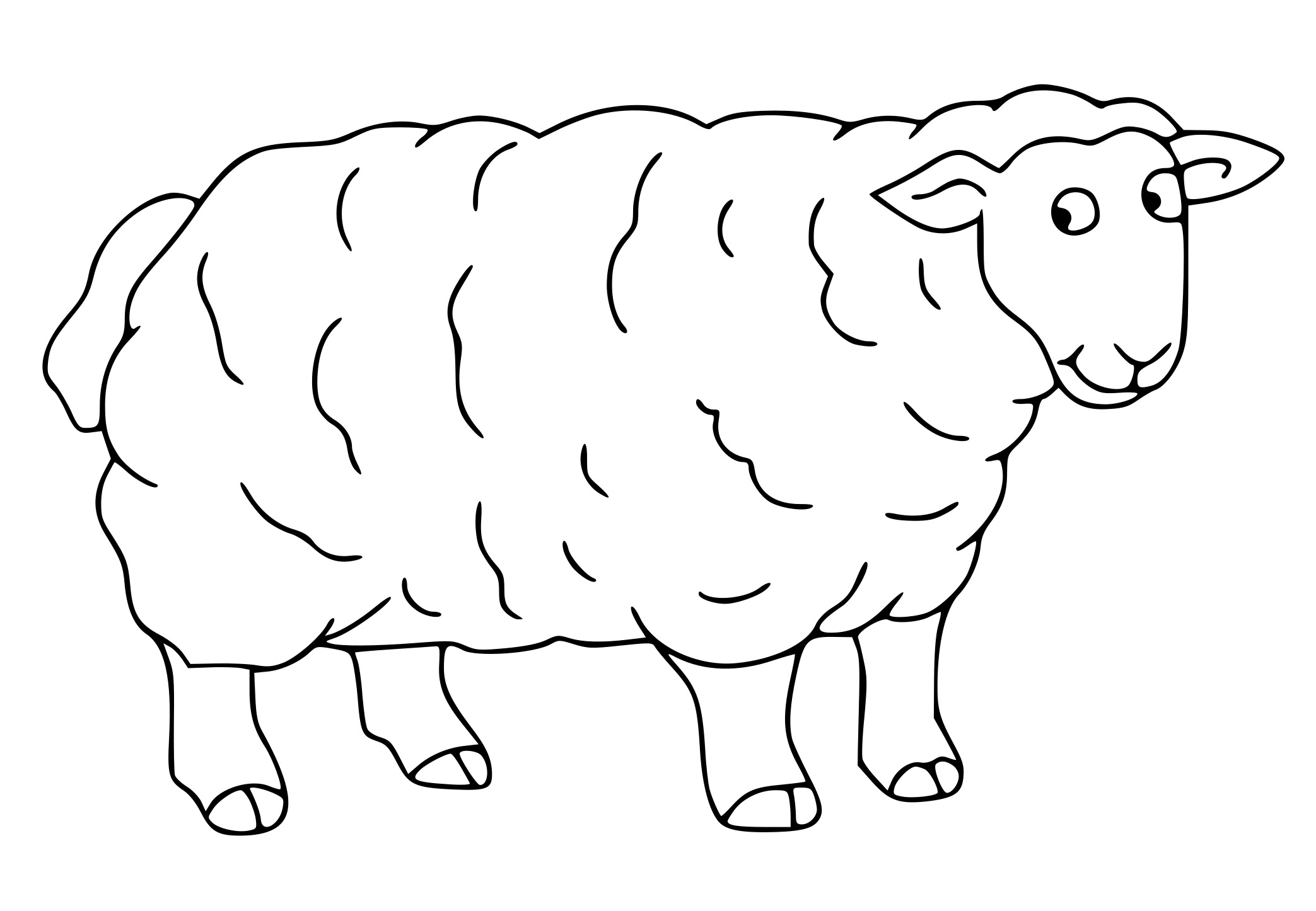 Coloriage Mouton - Maternelle à imprimer