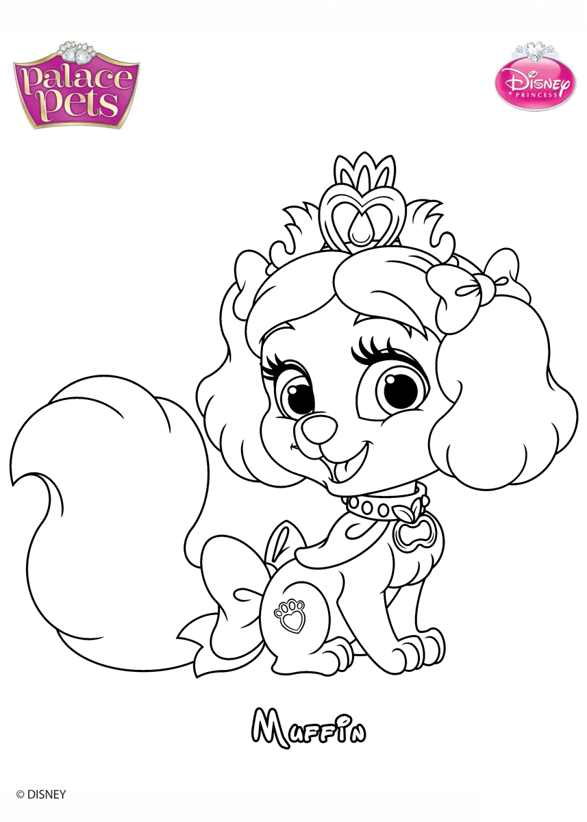 Coloriage Muffin Princesss Disney - Palace pets à imprimer