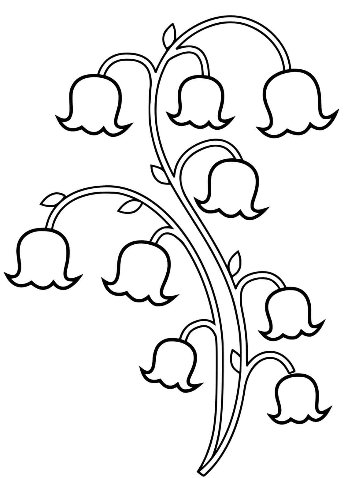 Coloriage Muguet De Mai - Muguet 1er mai à imprimer