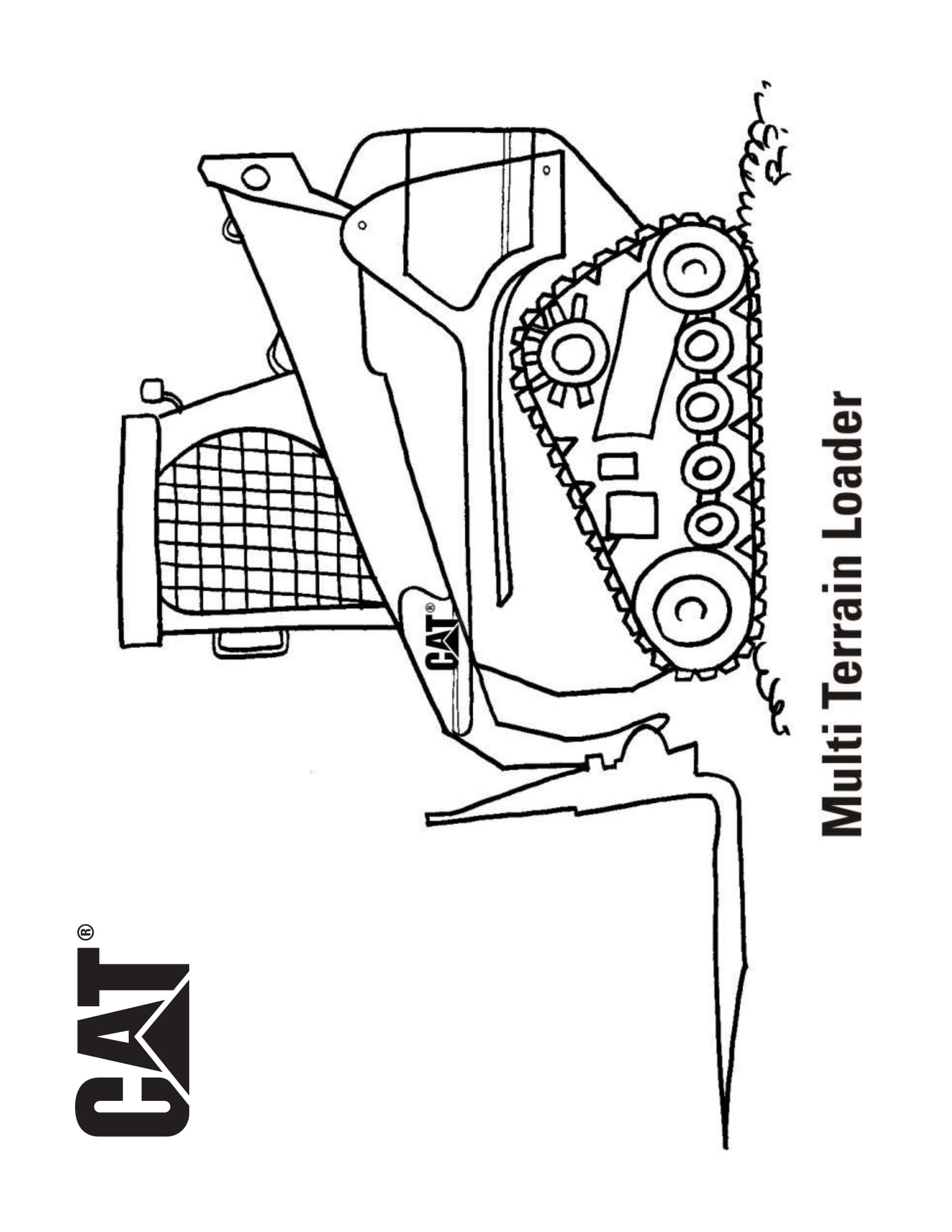 Coloriage Multi Terrain Loader Camion Cat - Camion à imprimer