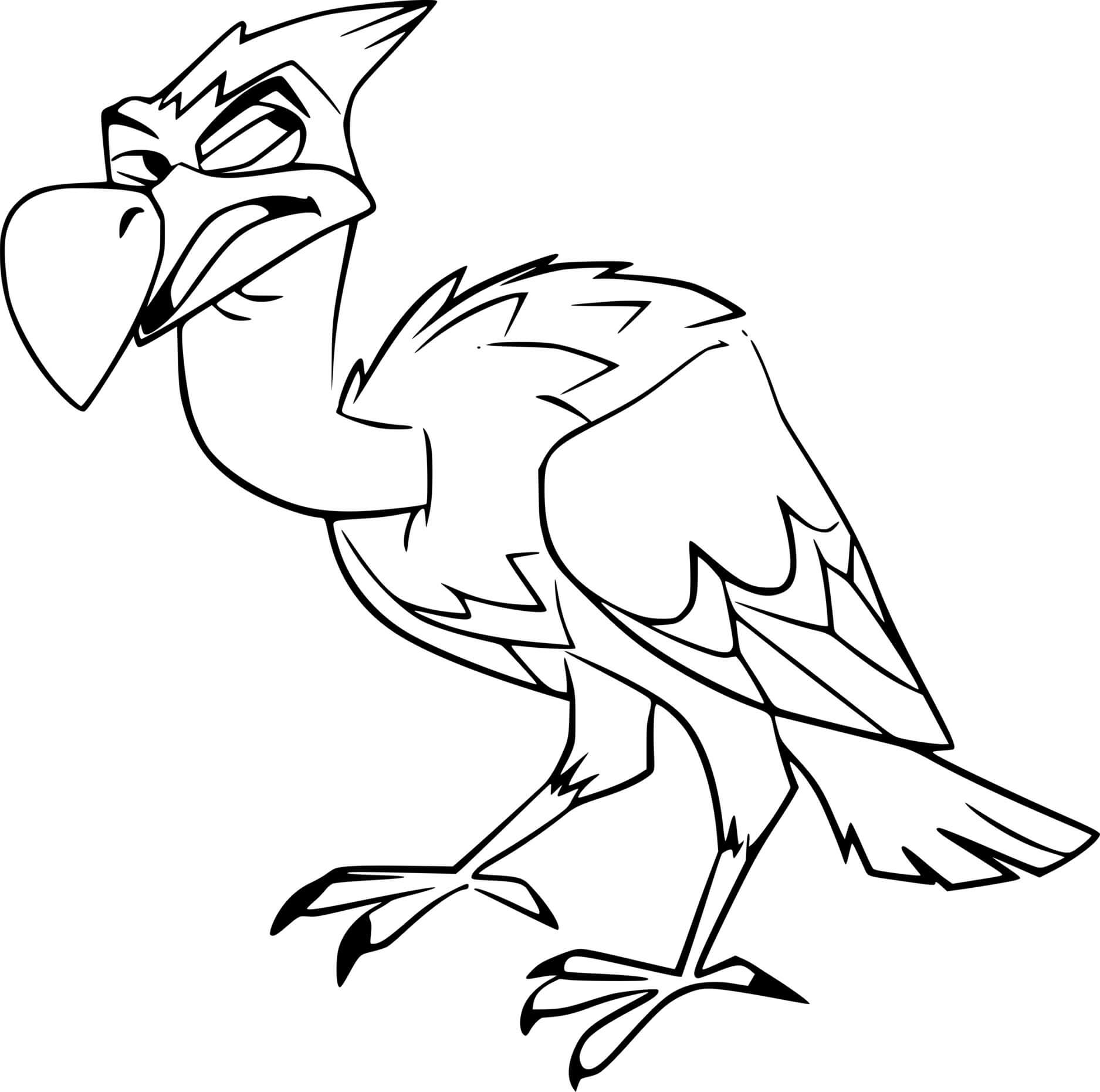 Coloriage Mwoga Vulture - La Garde du Roi lion à imprimer