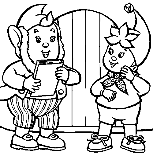 Coloriage Nain Potiron Et Oui Oui - Oui oui à imprimer