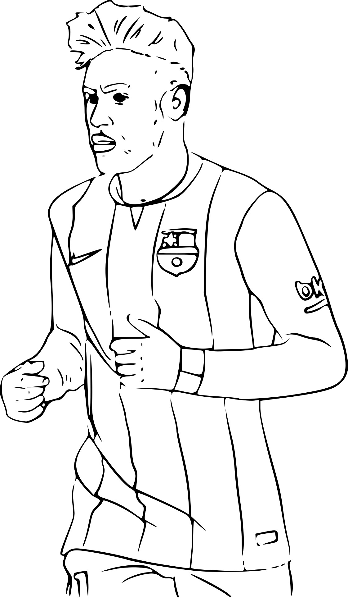 Coloriage Neymar Fc Barcelone - Foot à imprimer