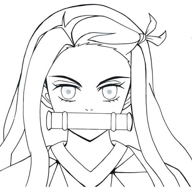 Coloriage Nezuko Démon Slayer - Demon slayer à imprimer