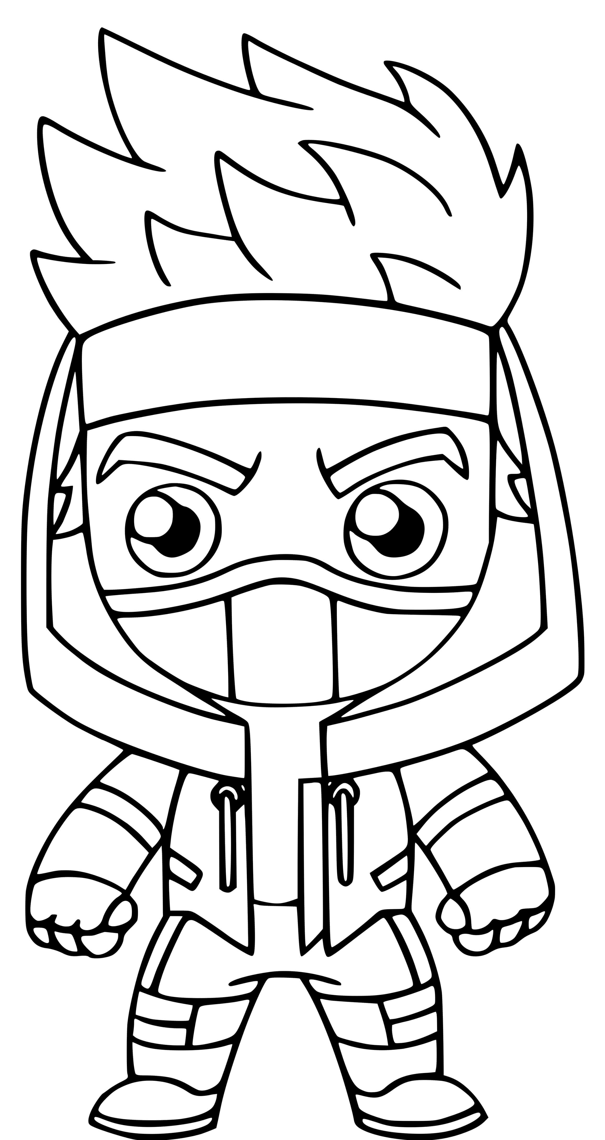 Coloriage Ninja Fortnite Fort - Ninja à imprimer