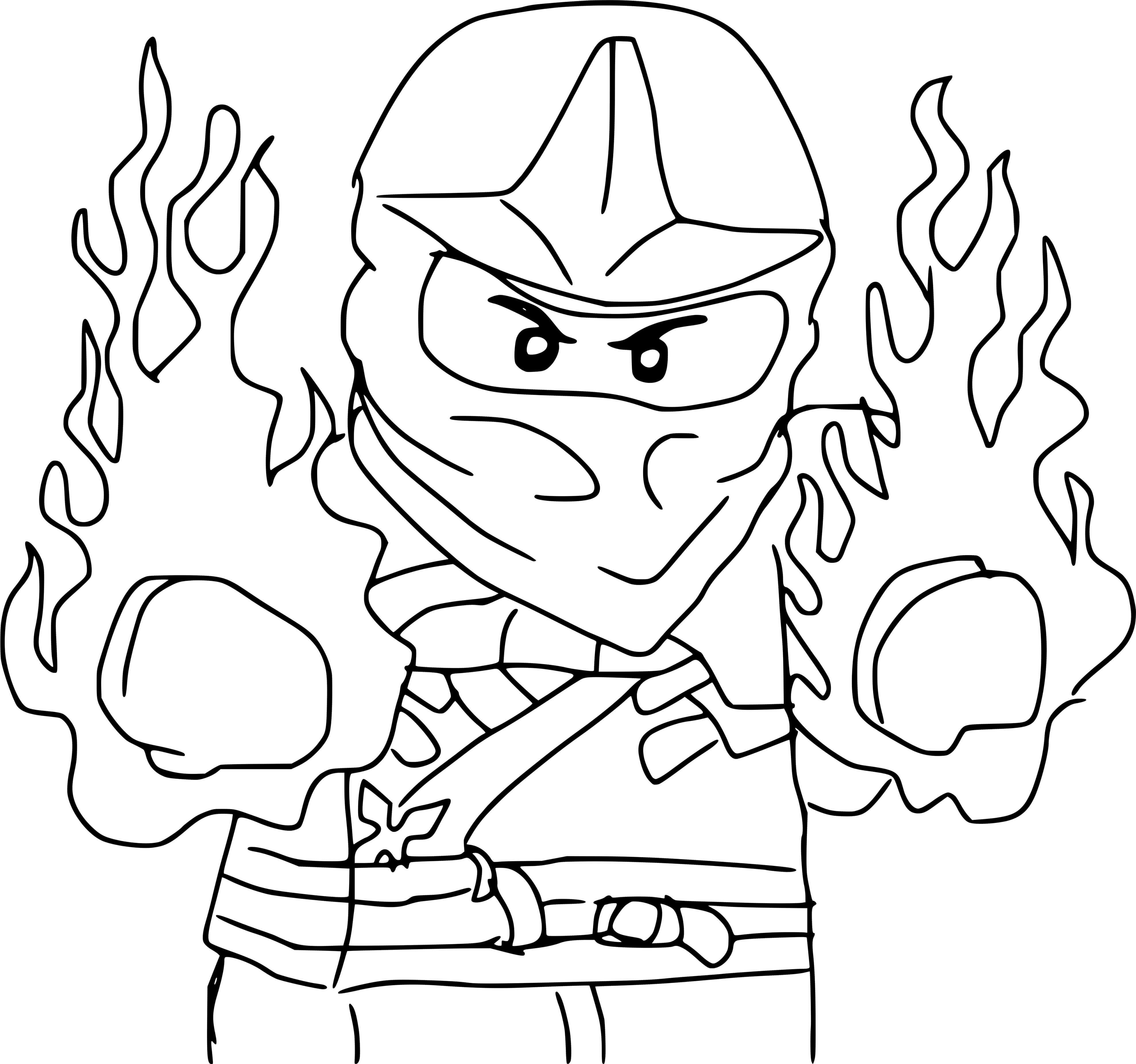 Coloriage Ninja Warrior - Ninja à imprimer