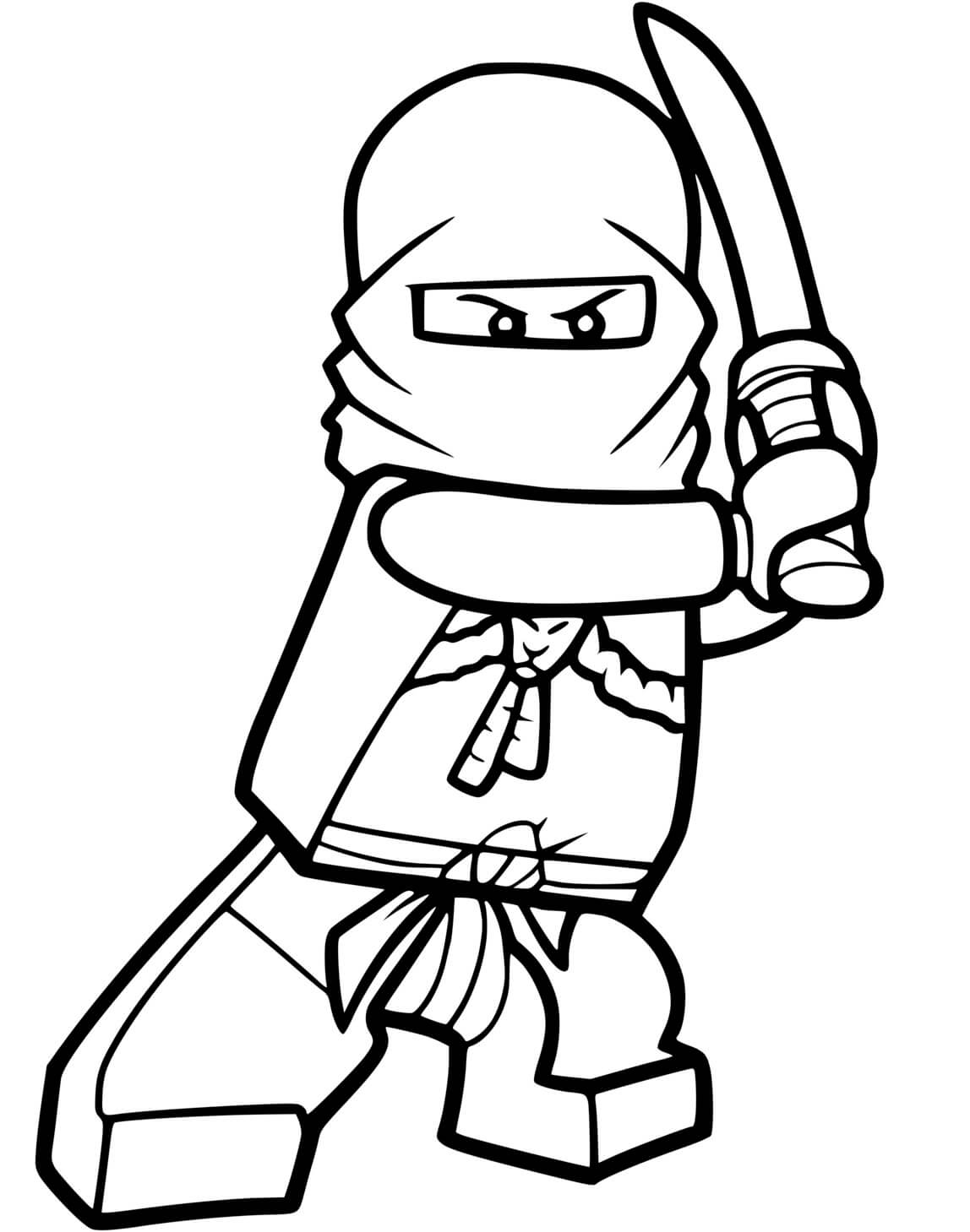Coloriage Ninjago Kai Ninja Maître Du Feu - Ninja à imprimer