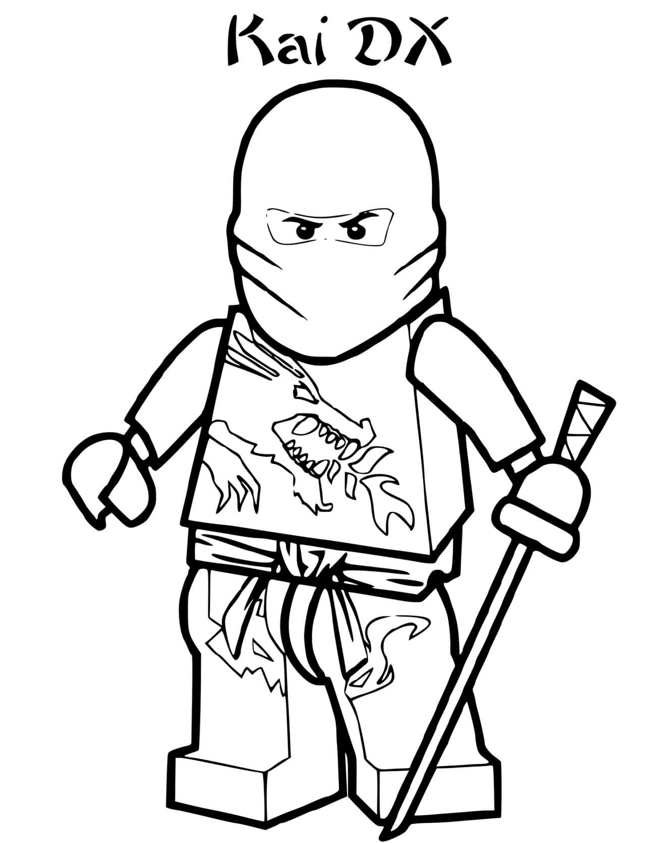 Coloriage Ninjago Kai Ninja - Ninja à imprimer