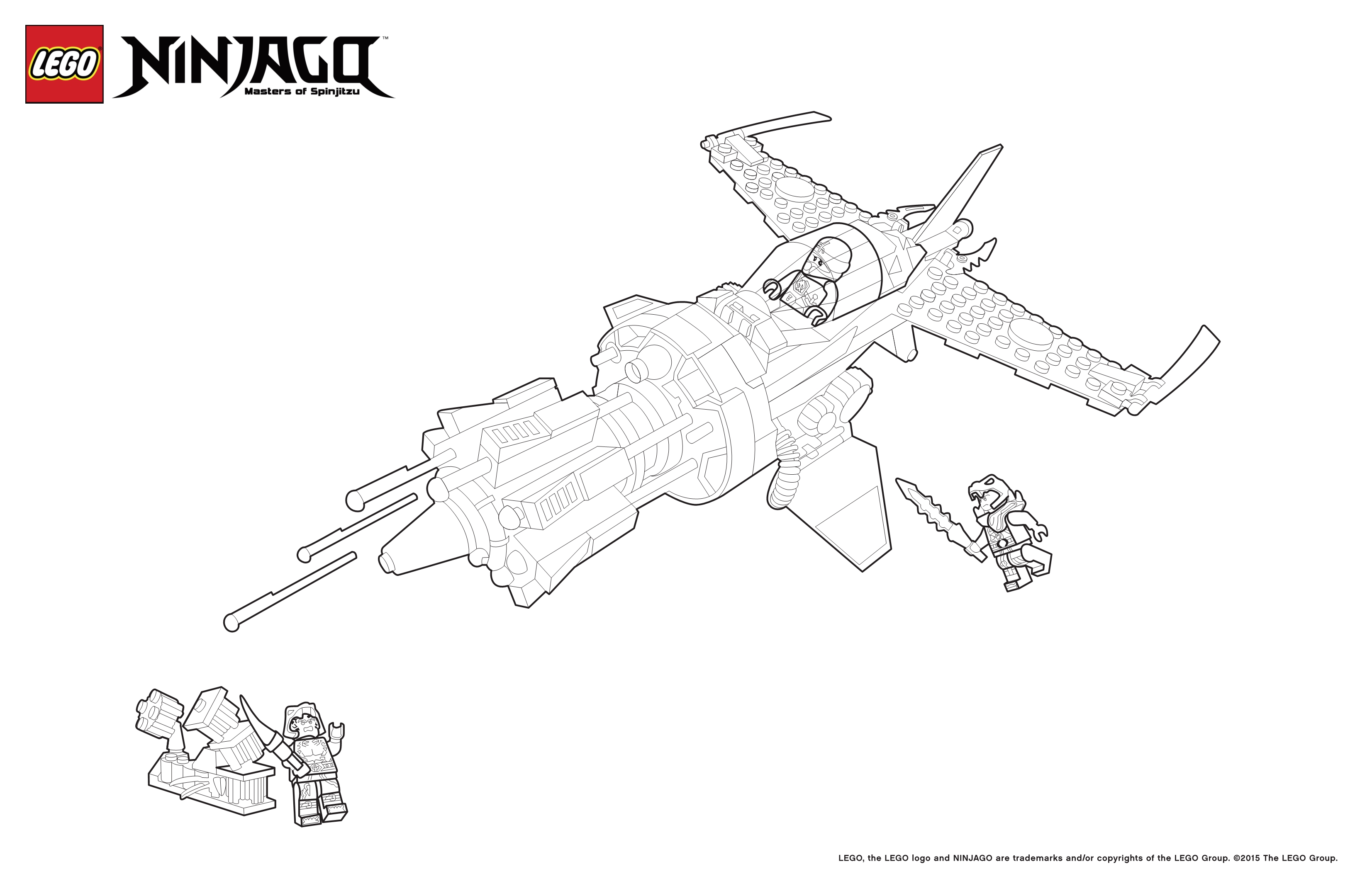 Coloriage Ninjago Lego Vaisseau Dans Espace - Ninjago à imprimer