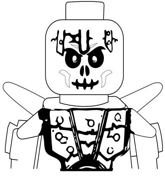 Coloriage Ninjago Squelette De La Glace - Ninjago à imprimer
