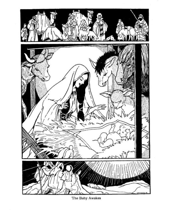 Coloriage Mandala de Noël traditionnel avec flocons - Adulte à imprimer