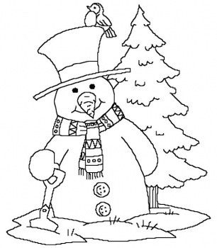 Coloriage Noël Bonhomme De Neige - Noël à imprimer