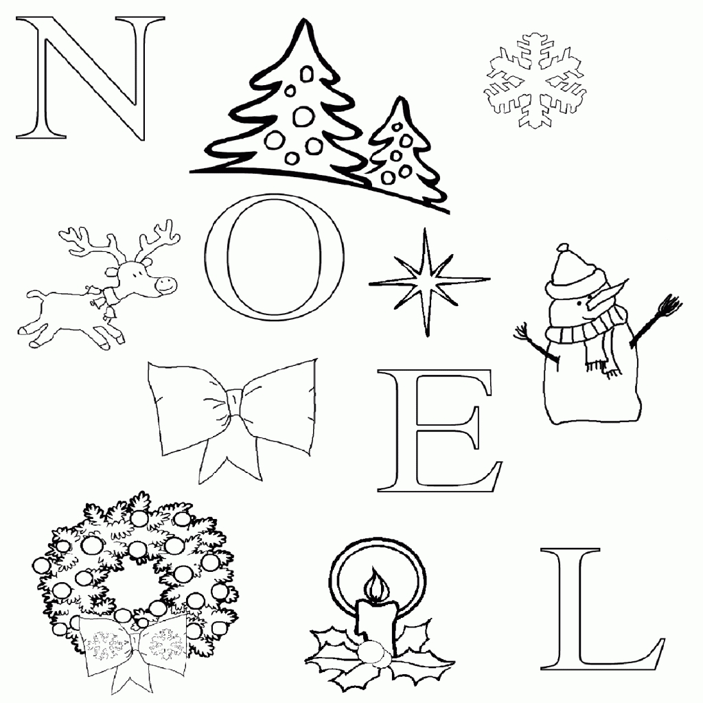 Coloriage Noël Doodle Texte - Noël à imprimer