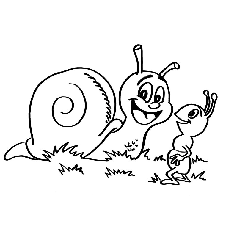 Coloriage Noël Escargot - Noël à imprimer