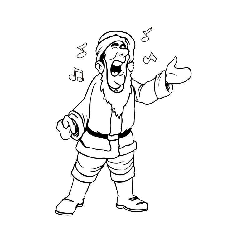 Coloriage Noël Musique - Noël à imprimer