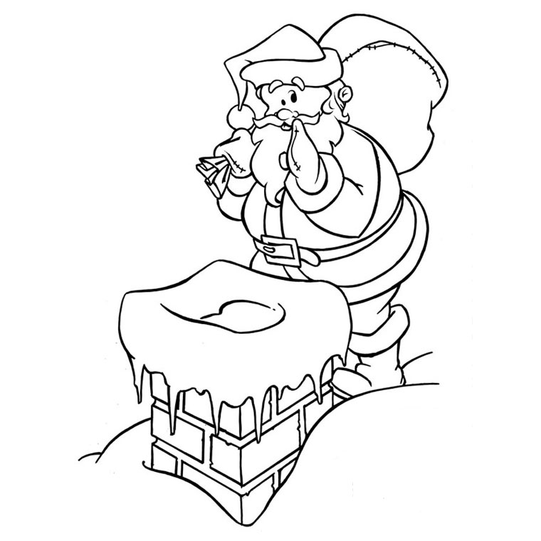 Coloriage Noël Père Noël - Noël à imprimer