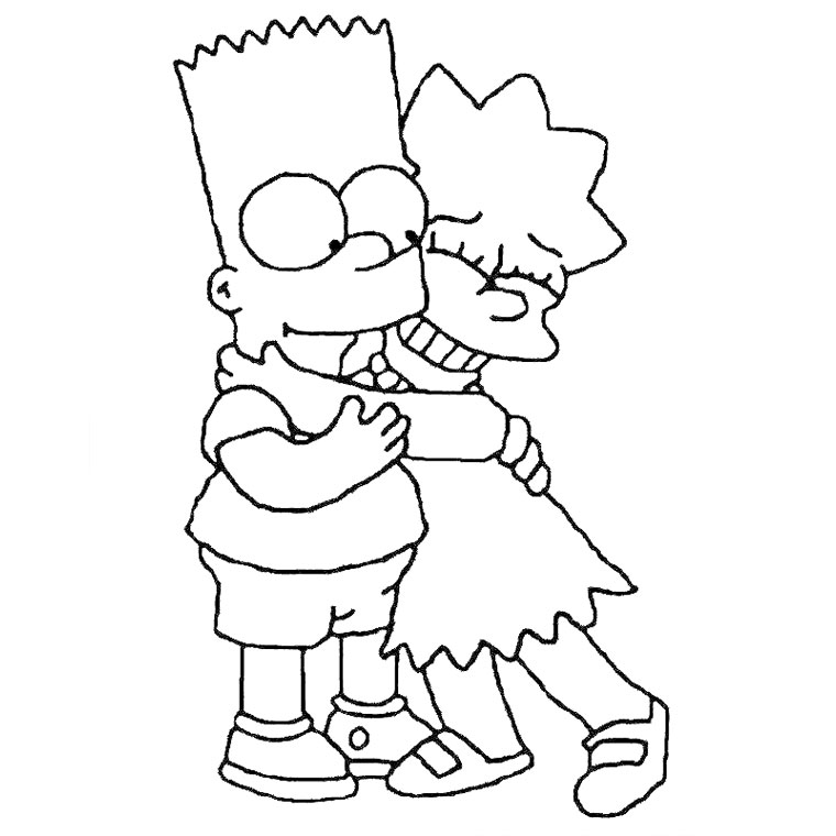 Coloriage Noël Simpson - Noël à imprimer