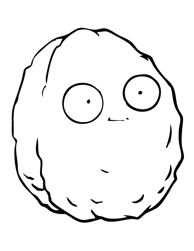 Coloriage Noix Avec Un Dessin - Noix à imprimer
