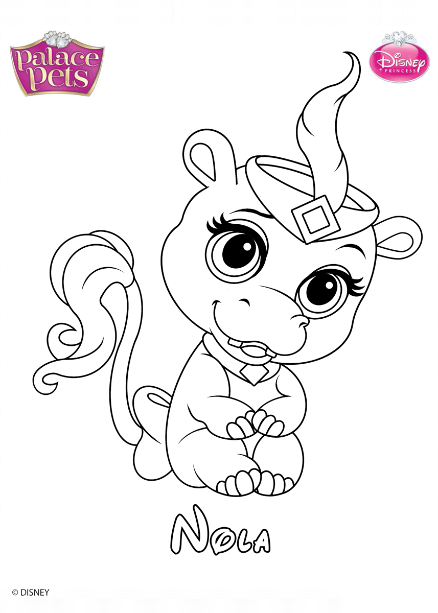 Coloriage Nola Princess Disney - Palace pets à imprimer