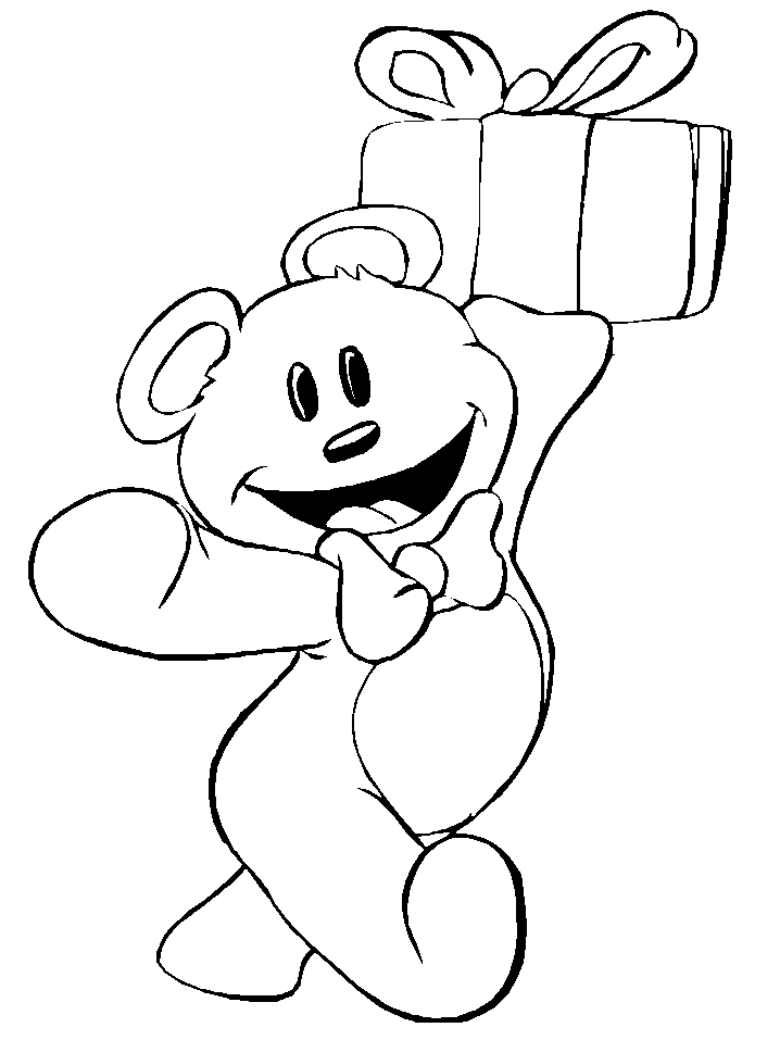Coloriage Nounours Et Ourson - Anniversaire à imprimer