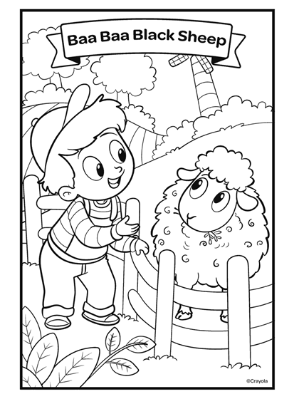 Coloriage Nursery Rhymes Baa Baa Black Sheep - Crayola à imprimer
