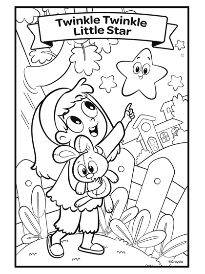 Coloriage Petite Étoile brille comptine - Crayola à imprimer