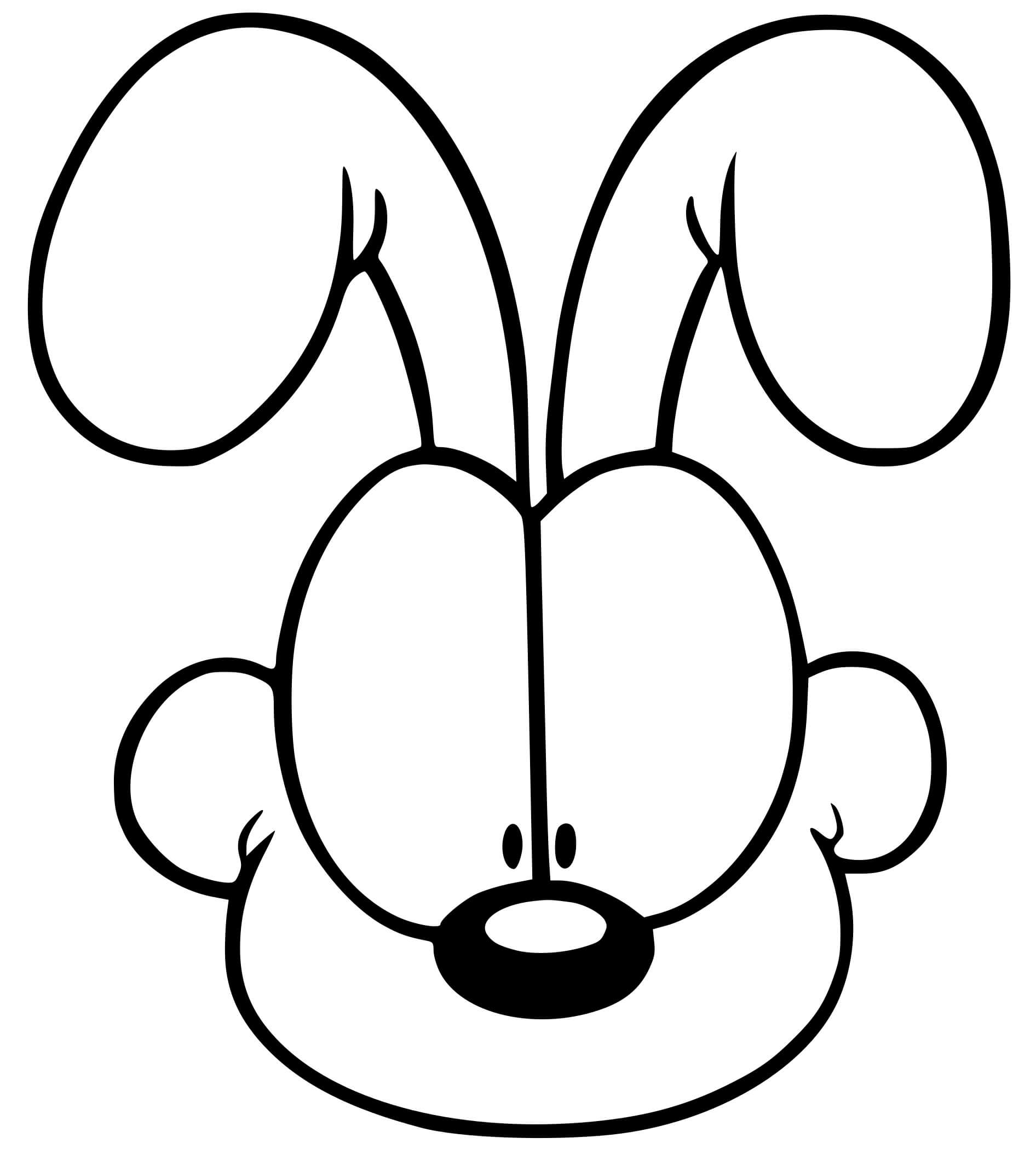 Coloriage Odie Adorable Chien - Garfield à imprimer