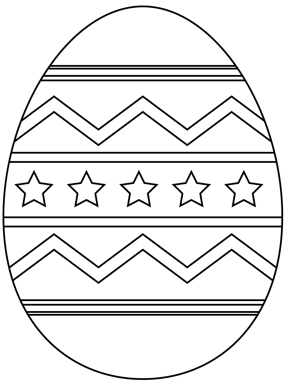 Coloriage Œuf Pascal orné de patterns géométriques complexes - Pâques à imprimer