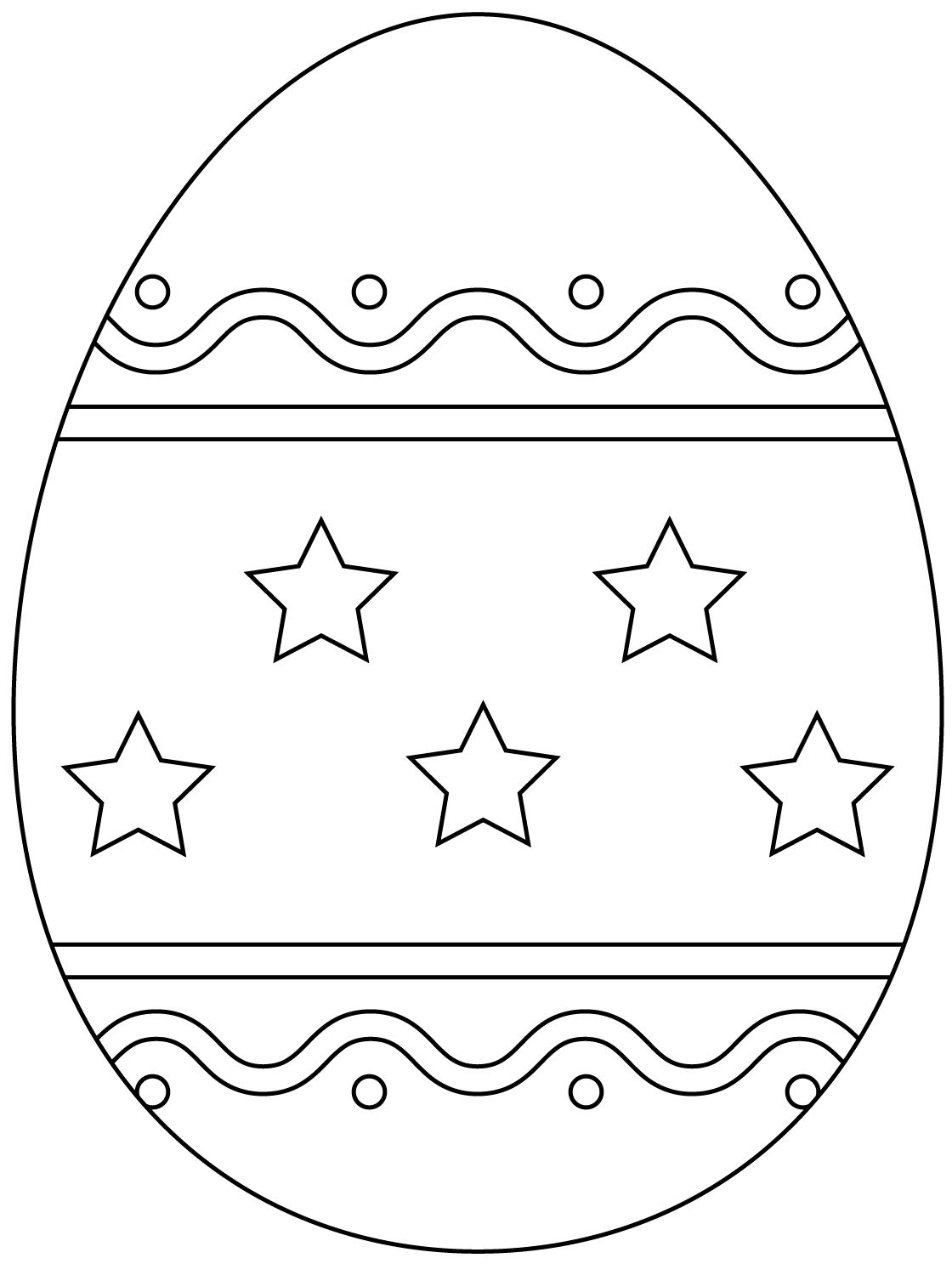 Coloriage Œuf de Pâques Graphique - Pâques à imprimer