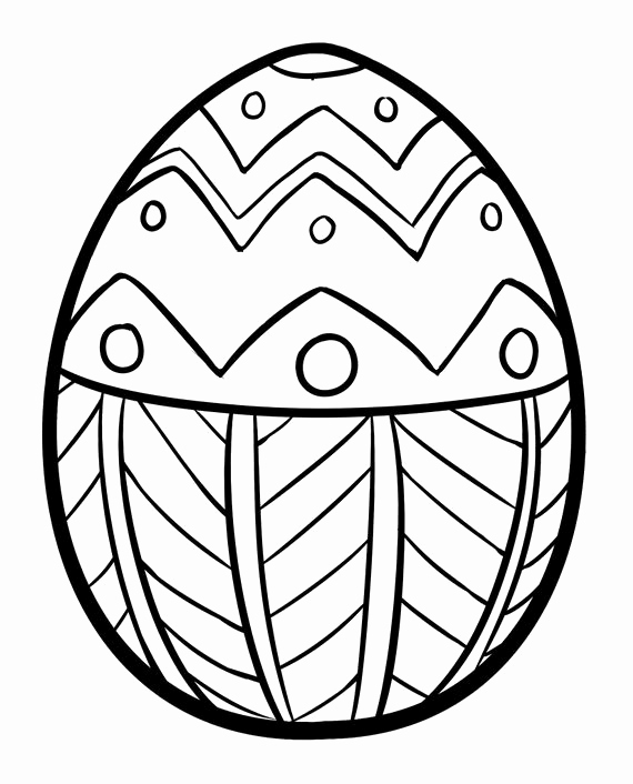 Coloriage Œuf De Pâques Motif Amusant - Pâques à imprimer