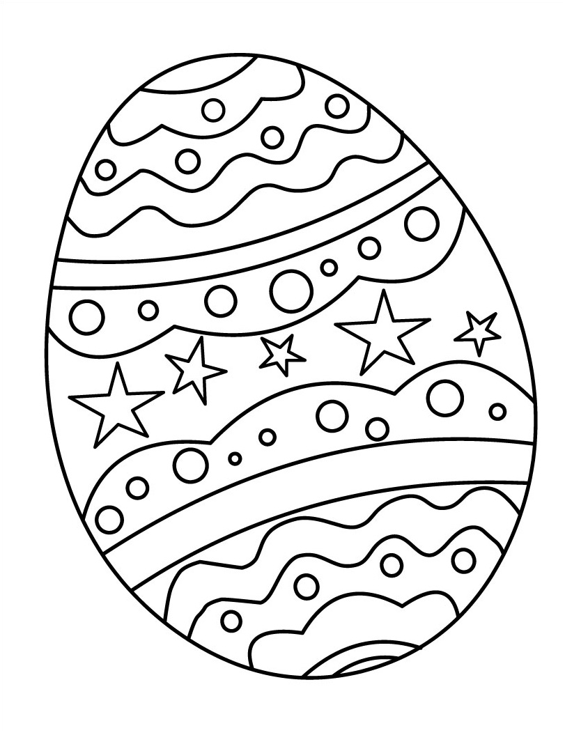 Coloriage Œuf De Pâques - Pâques adulte à imprimer