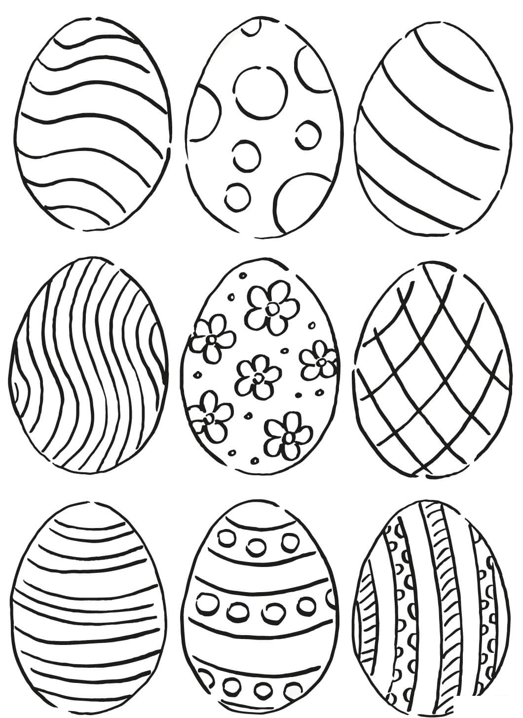Coloriage Œuf De Paquess Pattern - Pâques à imprimer