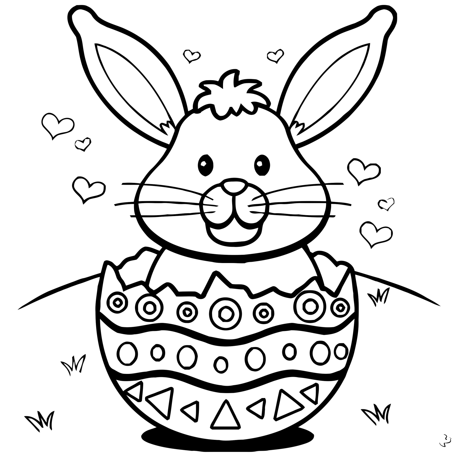 Coloriage Œuf Et Œuf De Pâques - Pâques à imprimer