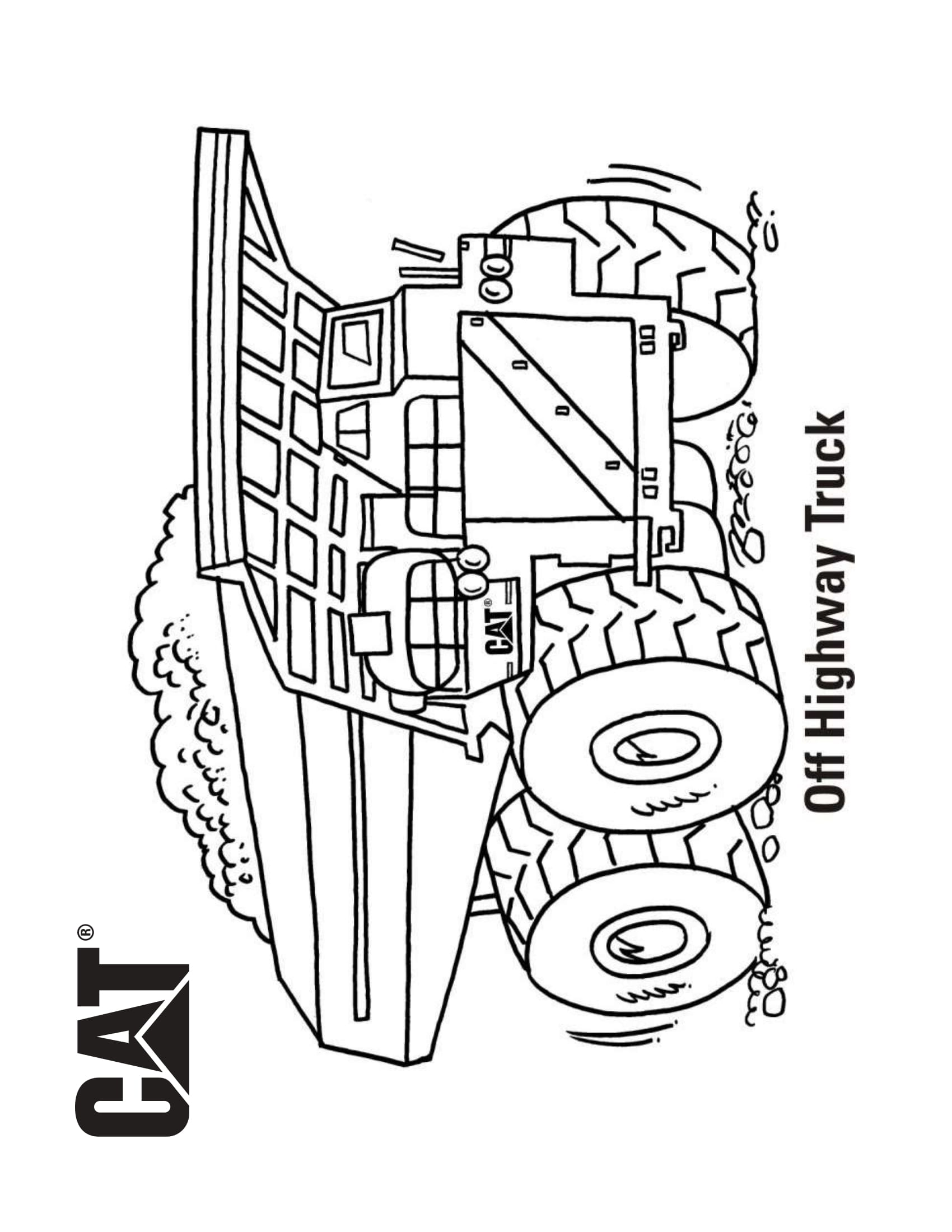 Coloriage Off Highway Camion Cat - Camion à imprimer