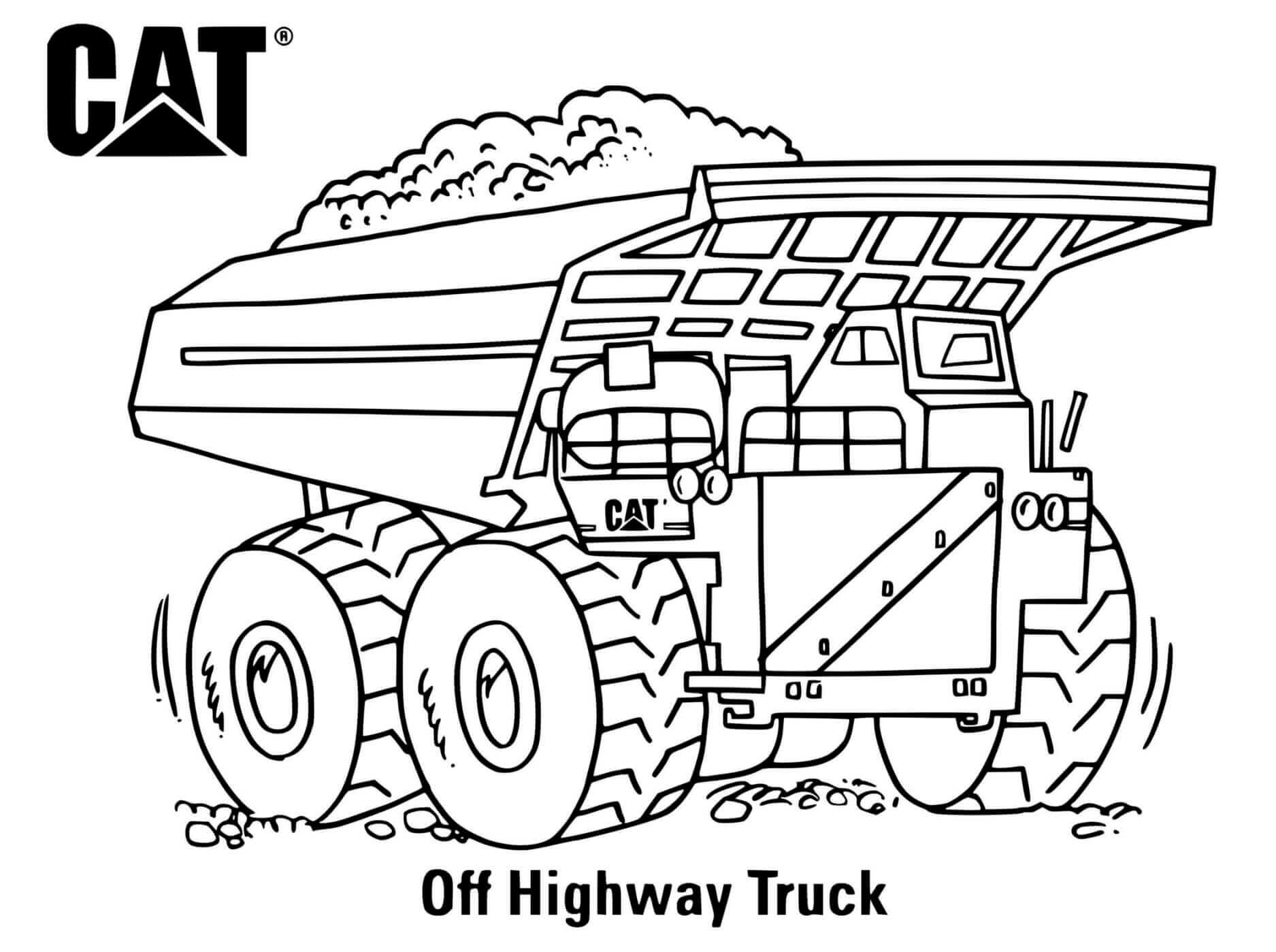 Coloriage Off Highway Truck Engin De Chantier - Chantier à imprimer